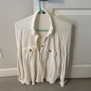 Women's Cream Button-Up Top free people